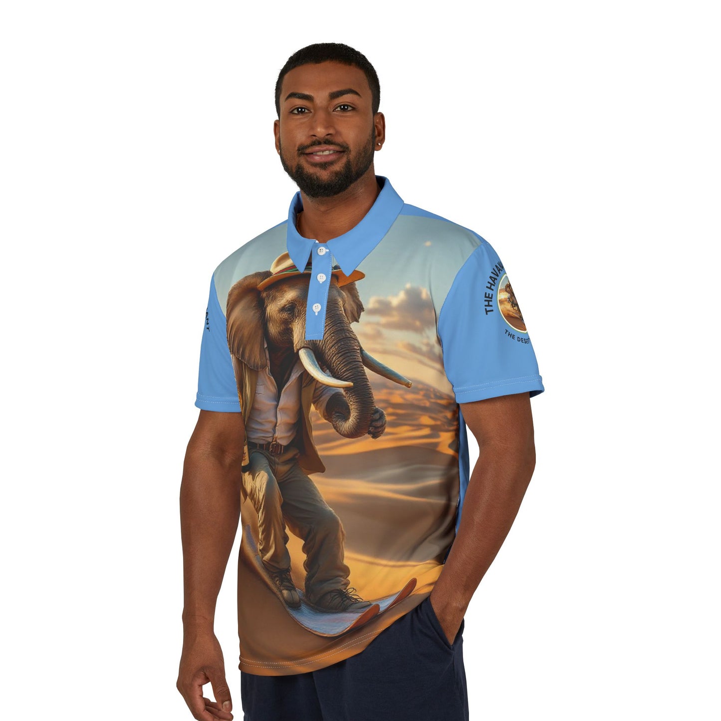 Polo Shirt  Unisex -  The Havana Elephant - The Desert Rider