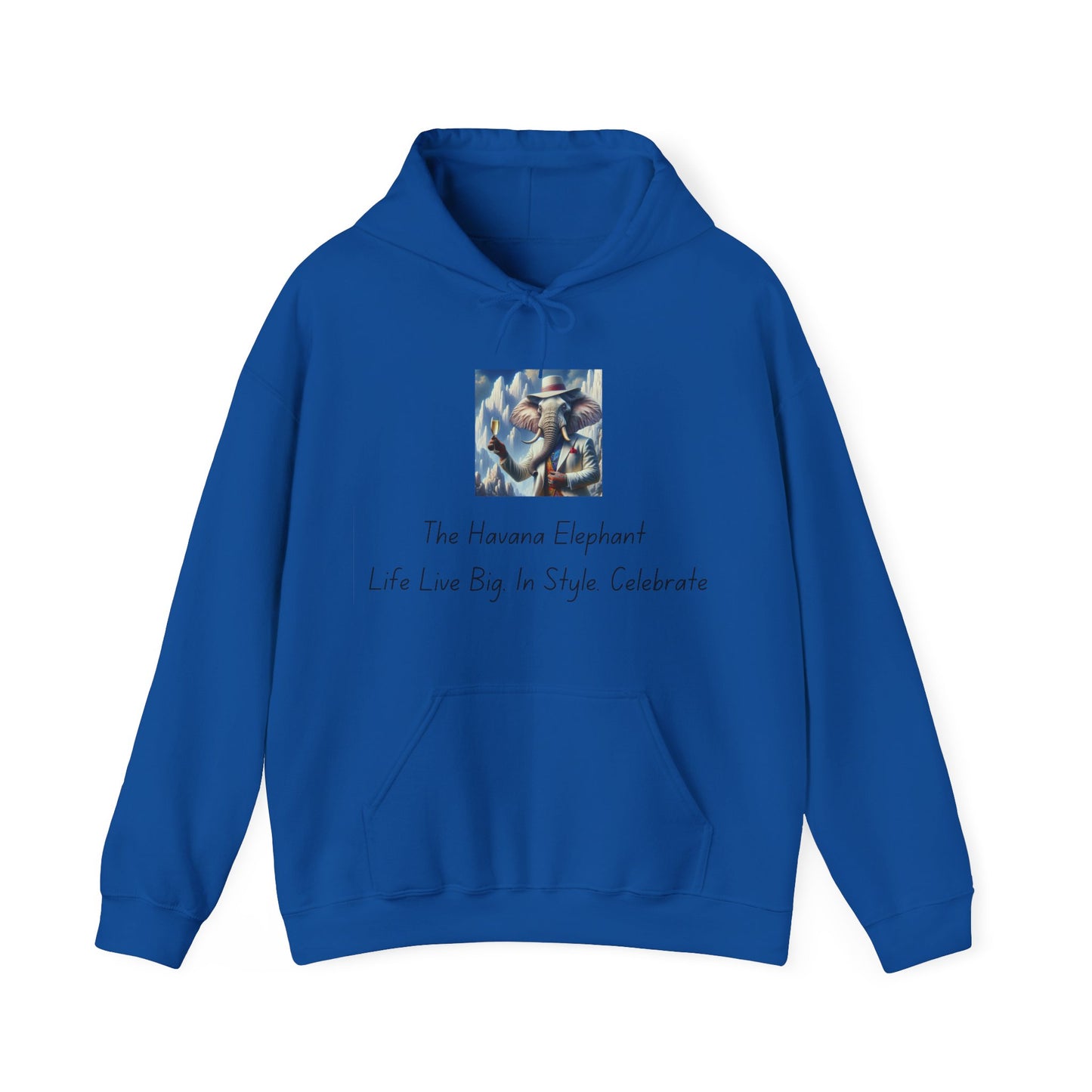 Sweatshirt -  Heavy Blend Hooded - Havana Elephant - Raising a Glass.