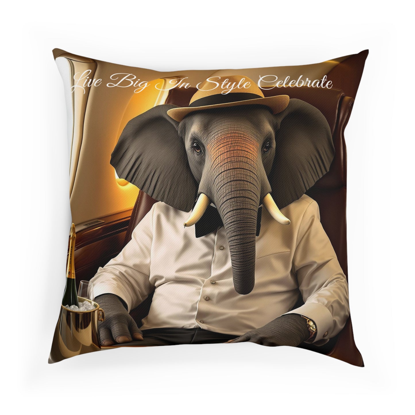 Cushion - Havana Elephant - The Gentlemen and The First Class Voyager (Captioned)