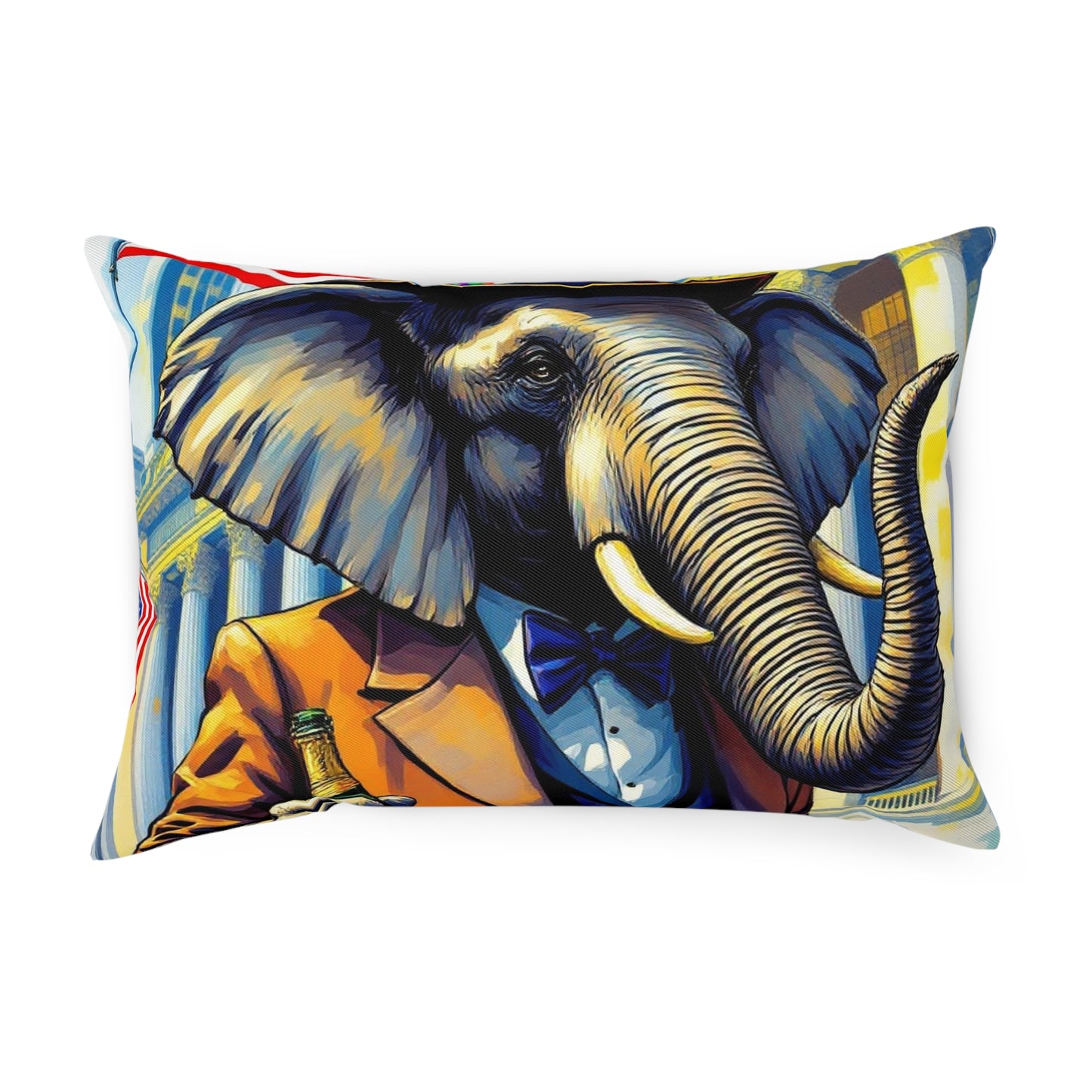 Cushion -Havana Elephant - The wall Street Titan and The Manhattan Socialite