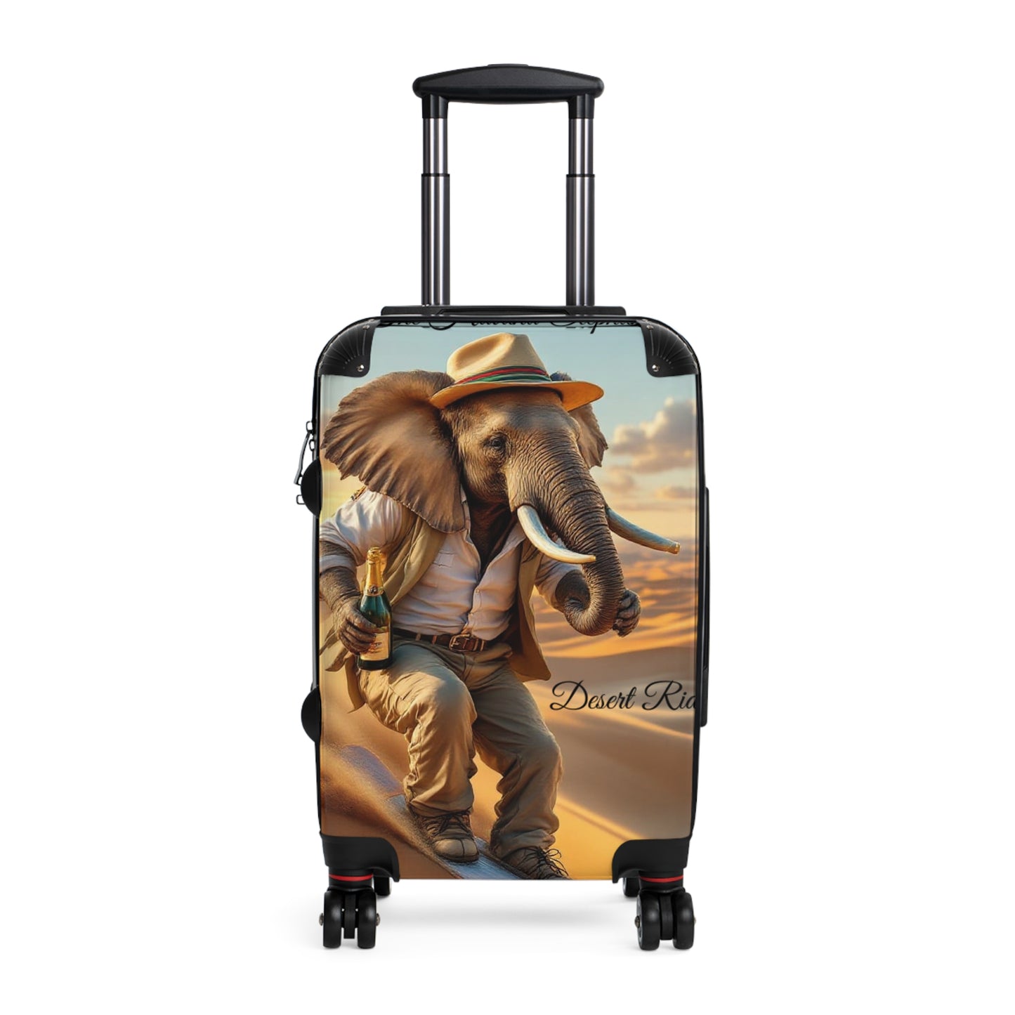 Havana Elephant Suitcase - The Desert Rider (Captioned)