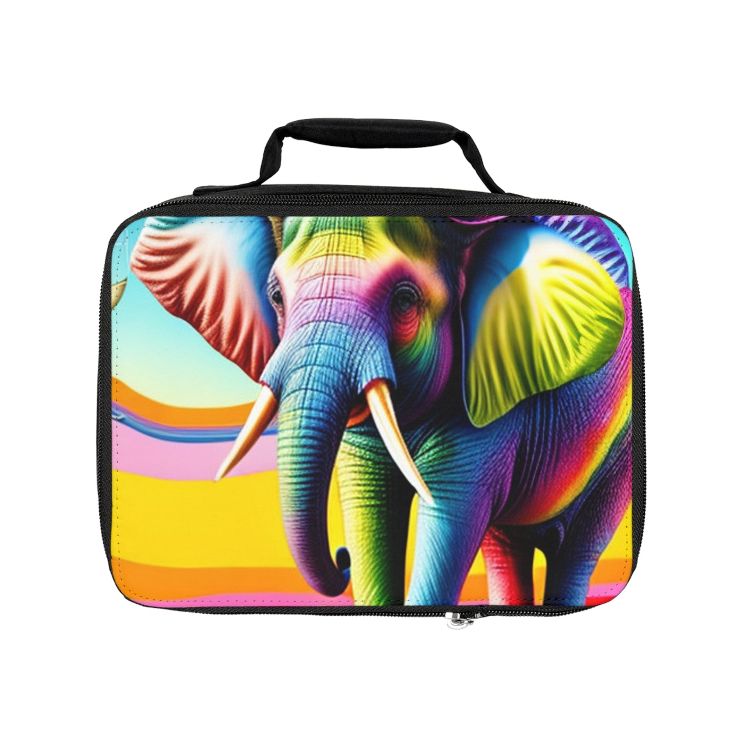 Rainbow Elephant Lunch Bag