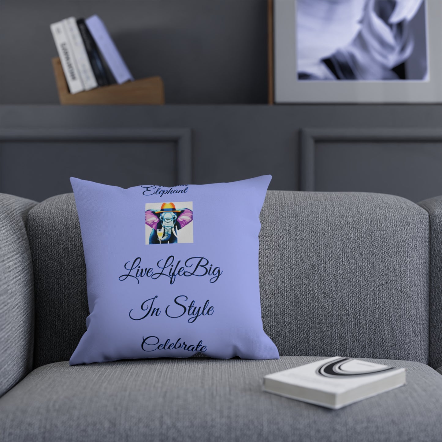 Custom Stylish Havana Elephant Cushion  - Live the Mottoo!