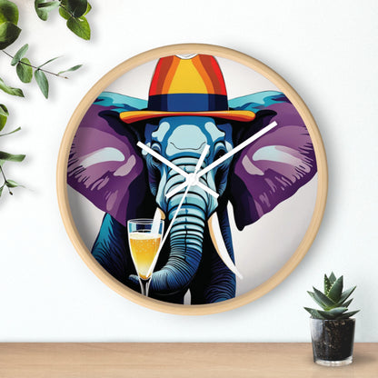 Wall Clock 10" (25 cm) - Havana Elephant Logo