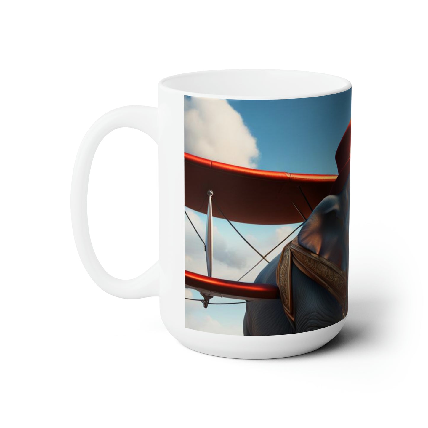 Flying Havana Elephant themed Ceramic Mug 15oz