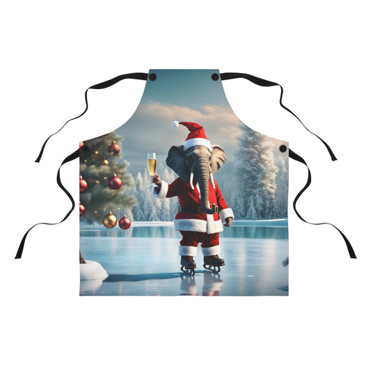 Skating Christmas Havana Elephant Apron (AOP)