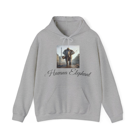 Havana Elephant Heavy Blend Hooded Sweatshirt - Celebrating in Paris