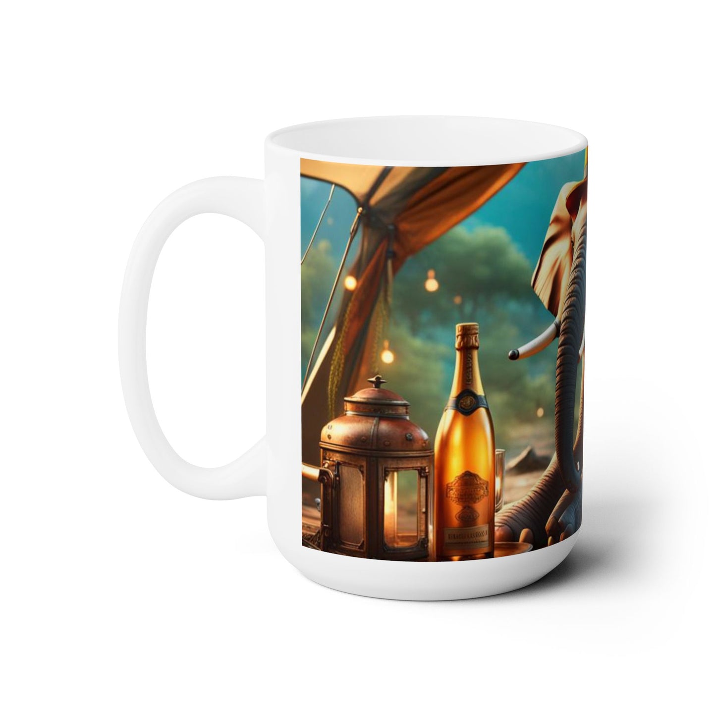 Ceramic Mug 15oz - Resting Havana Elephant