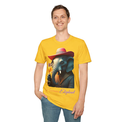 Havana Elephant T-Shirt - The Havana with pink Cuban Hat !