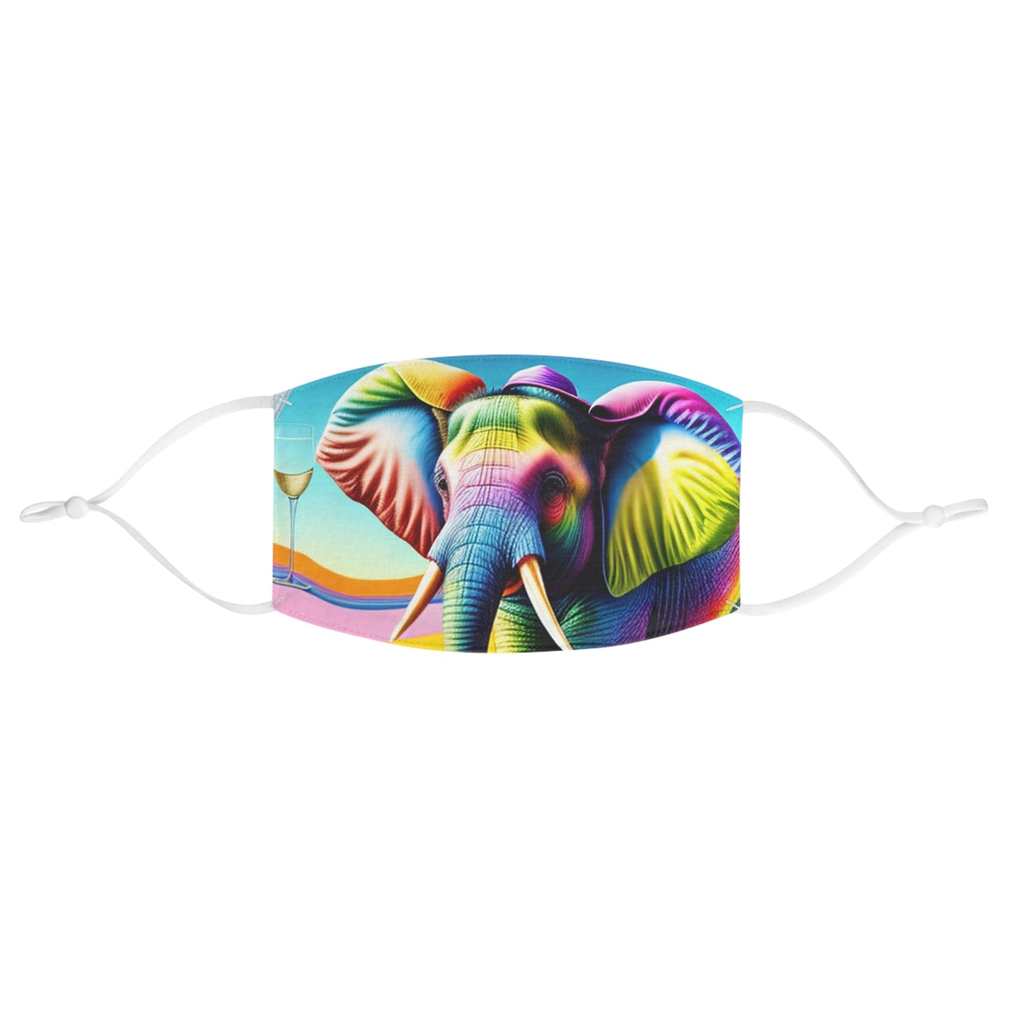Rainbow Havana Elephant Fabric Face Mask