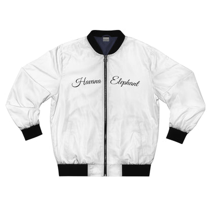 Mens Bomber Jacket - Havana Elephant - The FIrst Class Voyager