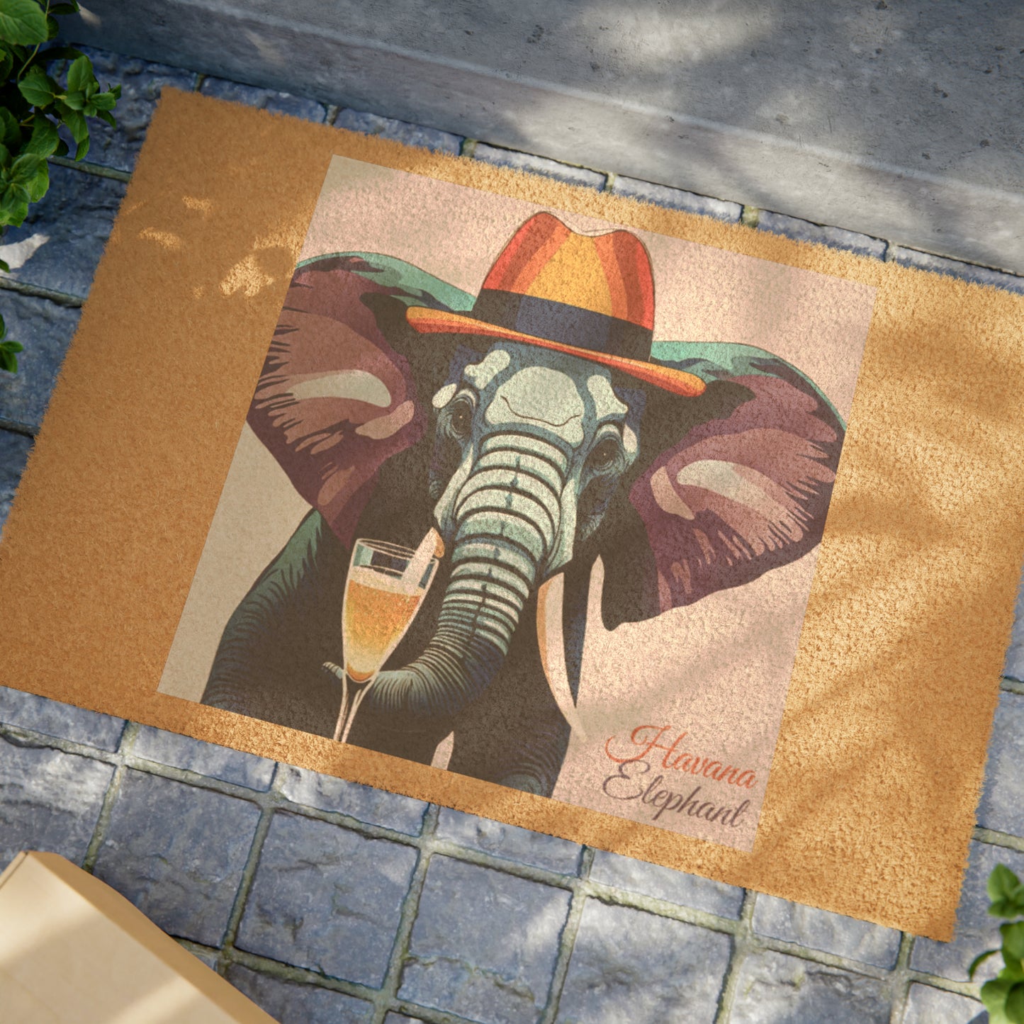 Funky Elephant themed Doormat