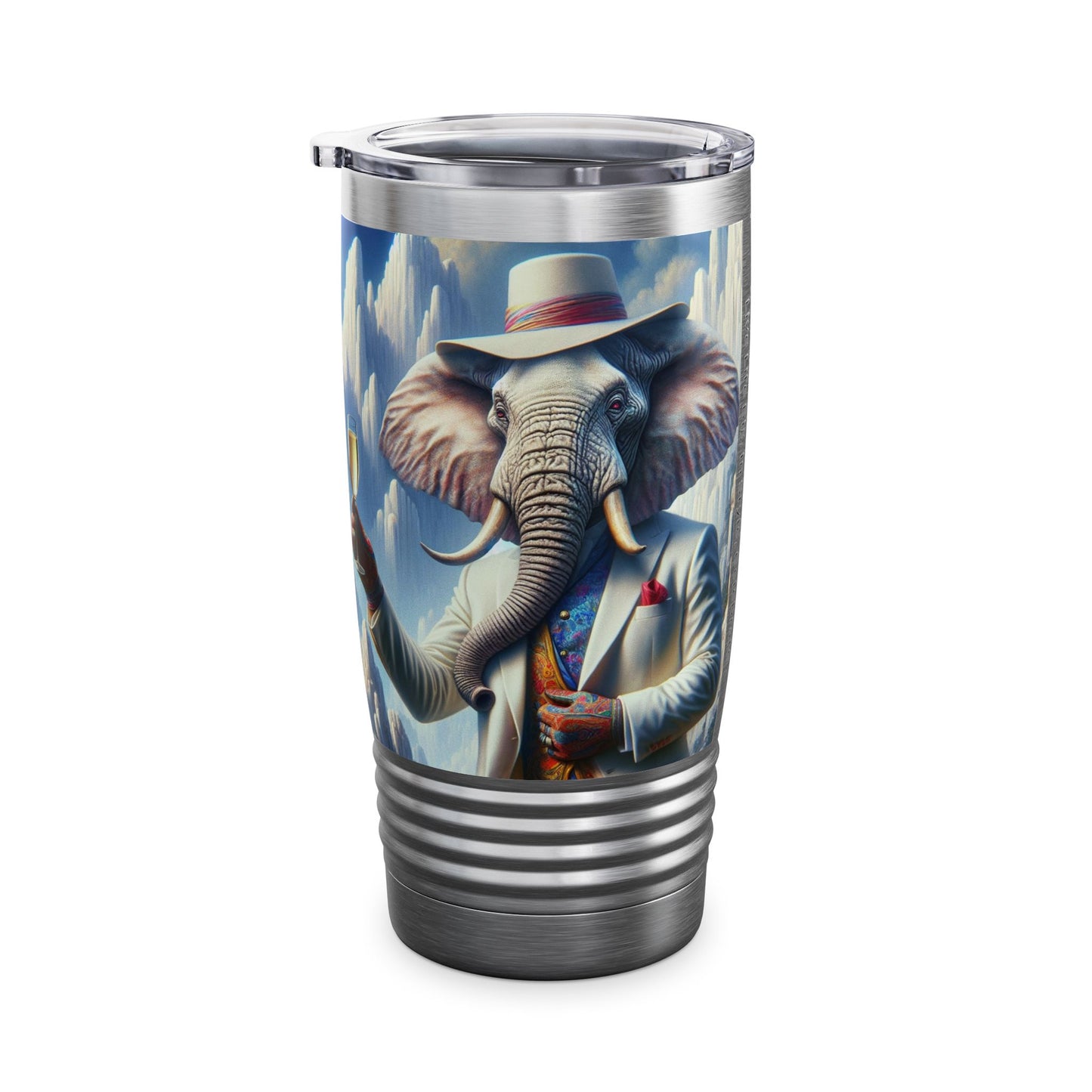 Ringneck Tumbler, 20oz - Classic Havana Elephant - The Pose of Life !