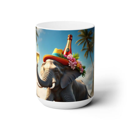 Havana Elephant themed Ceramic Mug 15oz