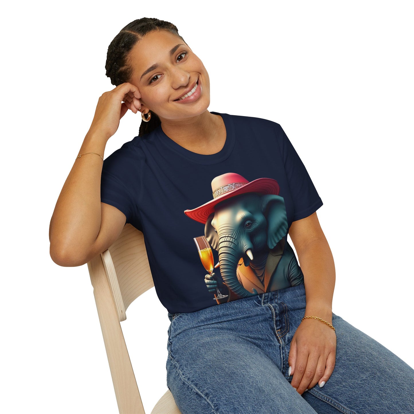 Havana Elephant T-Shirt - The Havana with pink Cuban Hat !