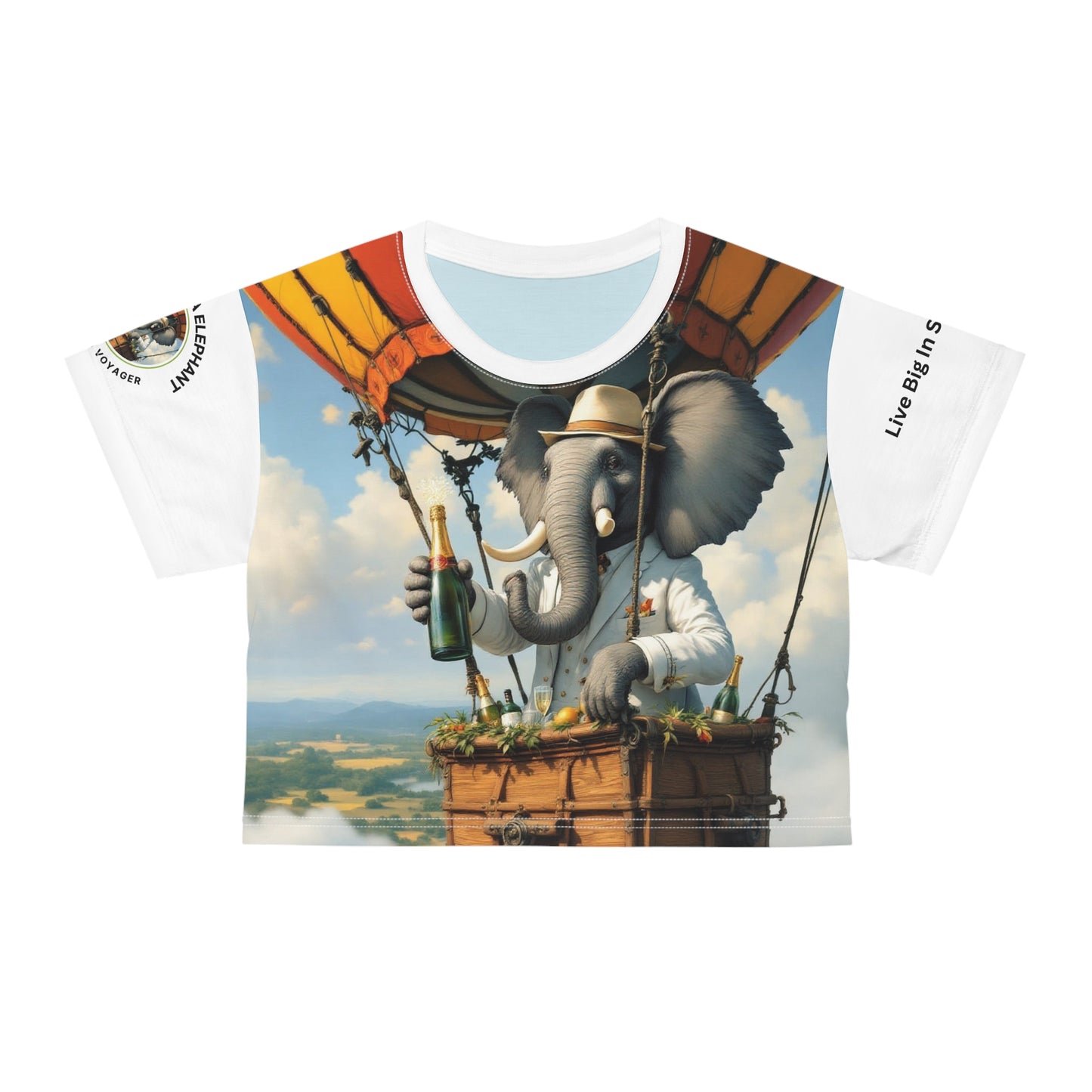 Havana Elephant Crop Tee - The Balloon Voyager