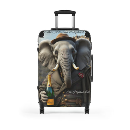 A Havana Elephant Suitcase - The Highland Laird (Captioned)