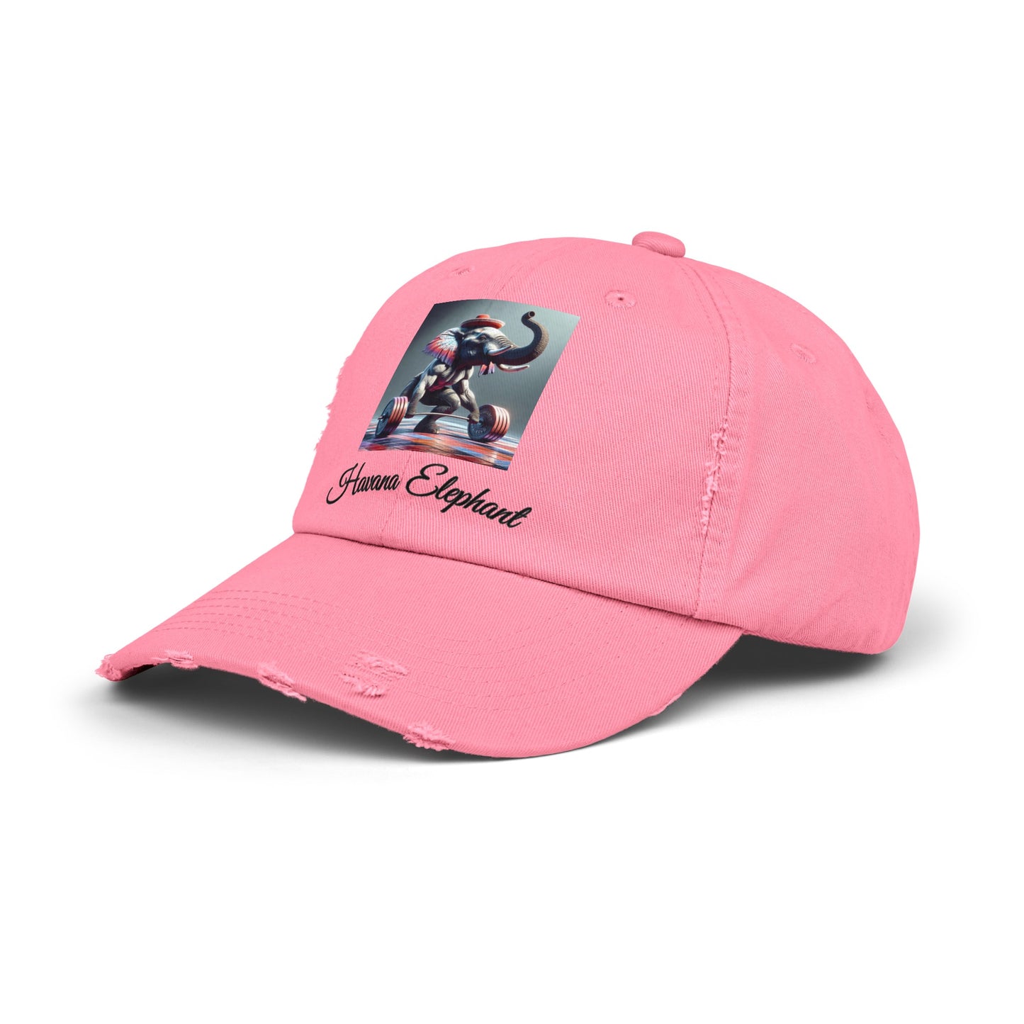 Distressed Cap Unisex  - Havana Elephant  - Muscled Up!