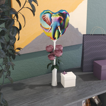 Rainbow Elephant Balloons (Round and Heart-shaped), 6"