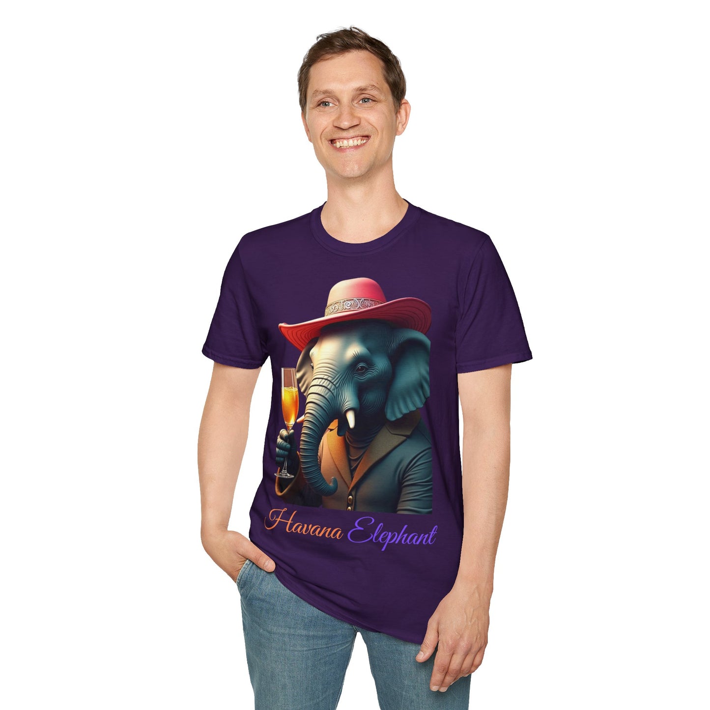 Havana Elephant T-Shirt - The Havana with pink Cuban Hat !