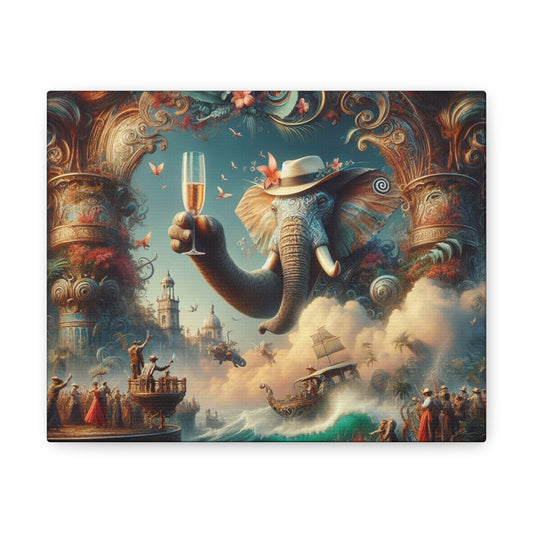 Havana Elephant  - Canvas Gallery Wrap - Havana Elephant - A Fanfare of the Fantastical