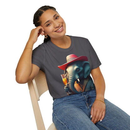 Havana Elephant T-Shirt - The Havana with pink Cuban Hat !