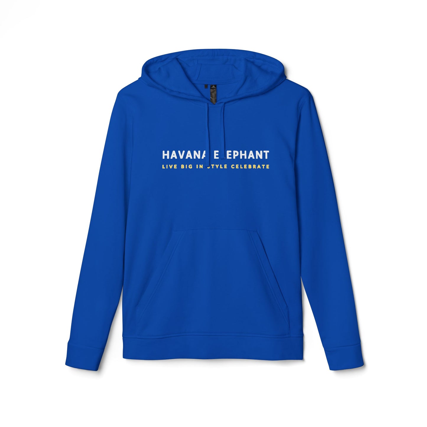 adidas premium Unisex Fleece Hoodie - Havana Elephant Logo with mission statement