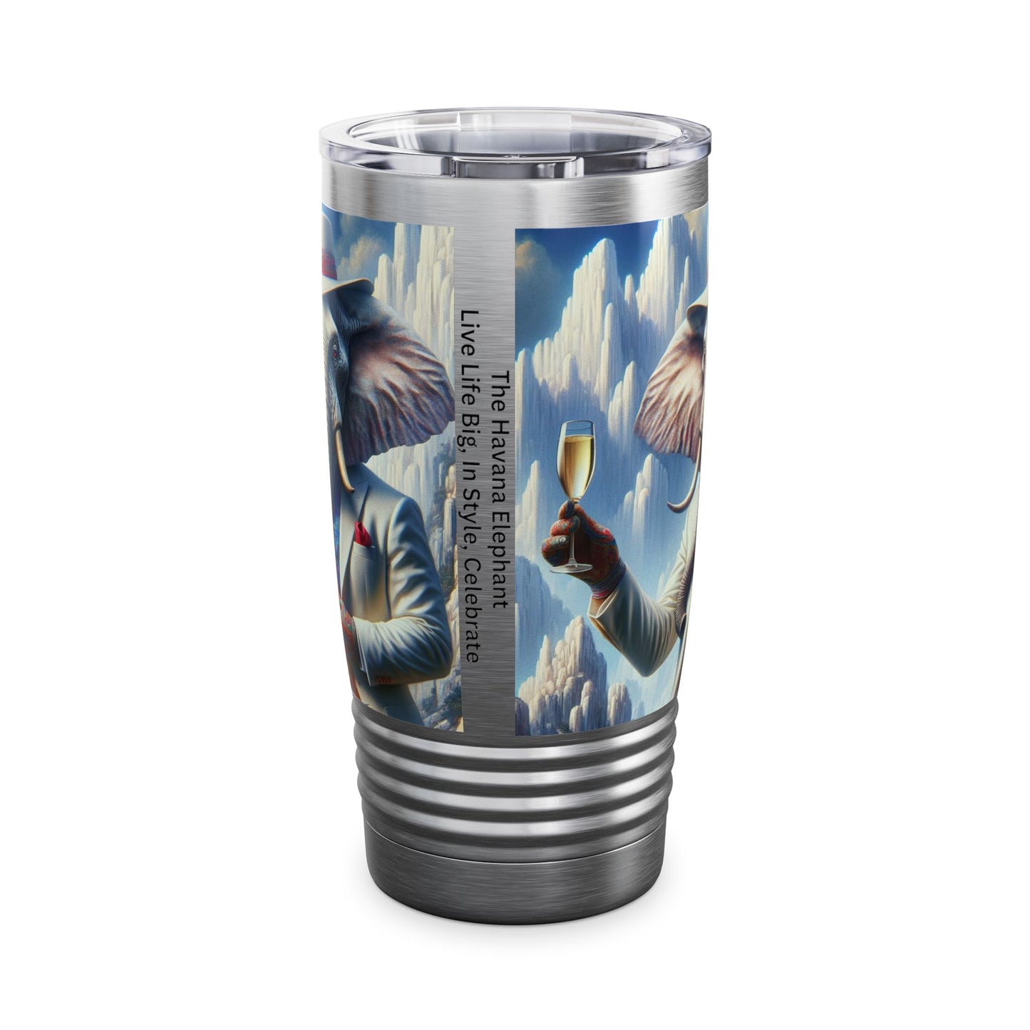 Ringneck Tumbler, 20oz - Classic Havana Elephant - The Pose of Life !