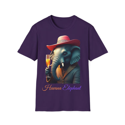 Havana Elephant T-Shirt - The Havana with pink Cuban Hat !