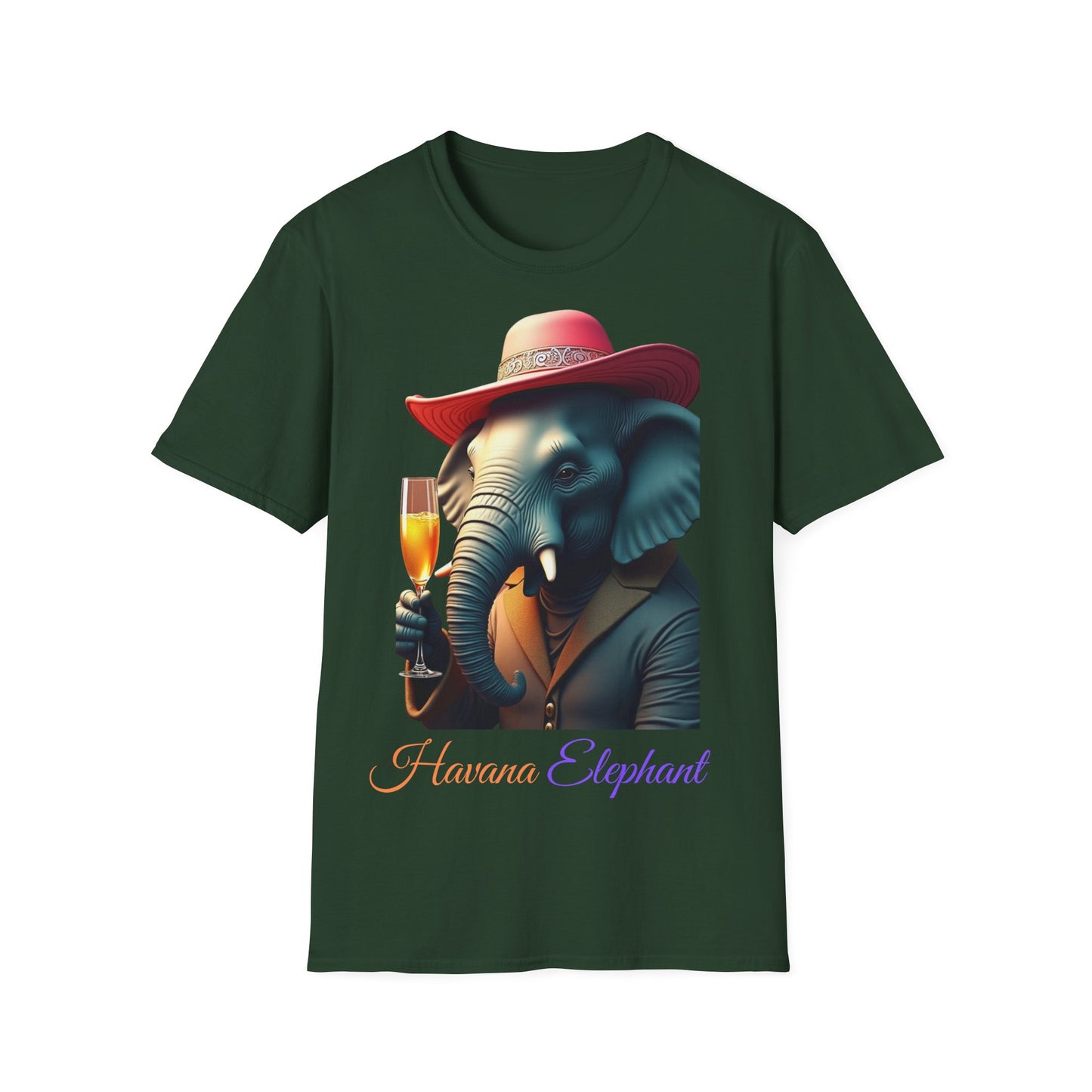 Havana Elephant T-Shirt - The Havana with pink Cuban Hat !