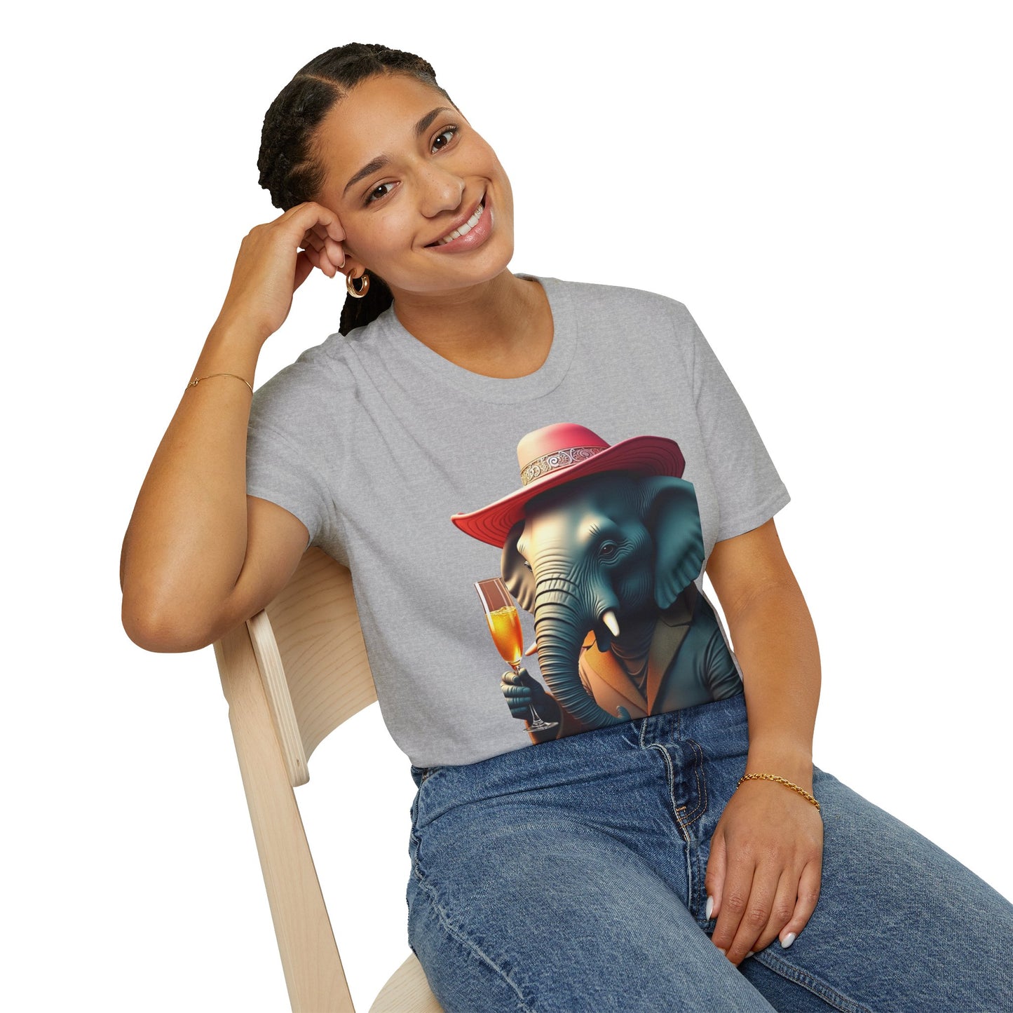 Havana Elephant T-Shirt - The Havana with pink Cuban Hat !