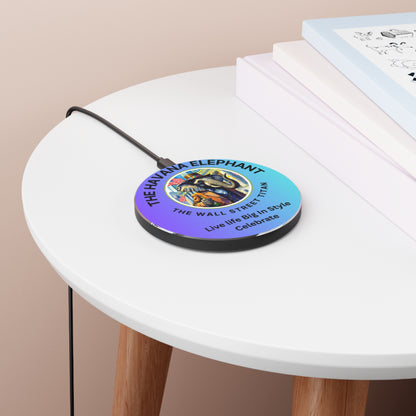 Wireless Charger - Elegant Havana Elephant  Fast Charging with Stylish Design