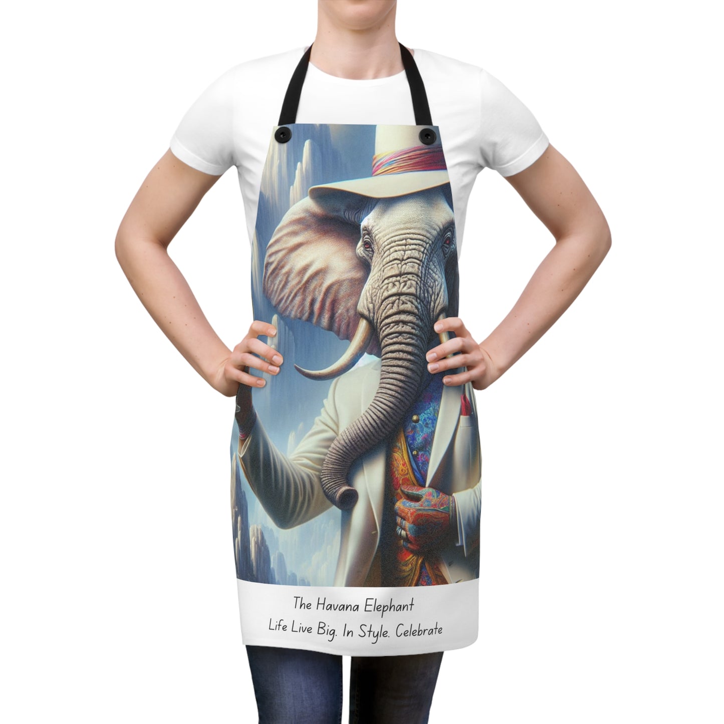 Apron - Havana Elephant themed Apron (AOP)