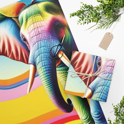 Rainbow Havana Elephant Wrapping Paper
