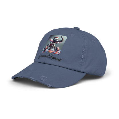 Distressed Cap Unisex  - Havana Elephant  - Muscled Up!