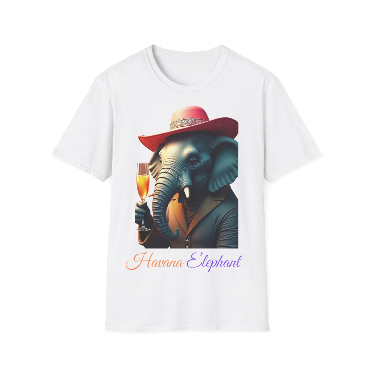 Havana Elephant T-Shirt - The Havana with pink Cuban Hat !