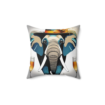 Havana Elephant branded - Spun Polyester Square Pillow