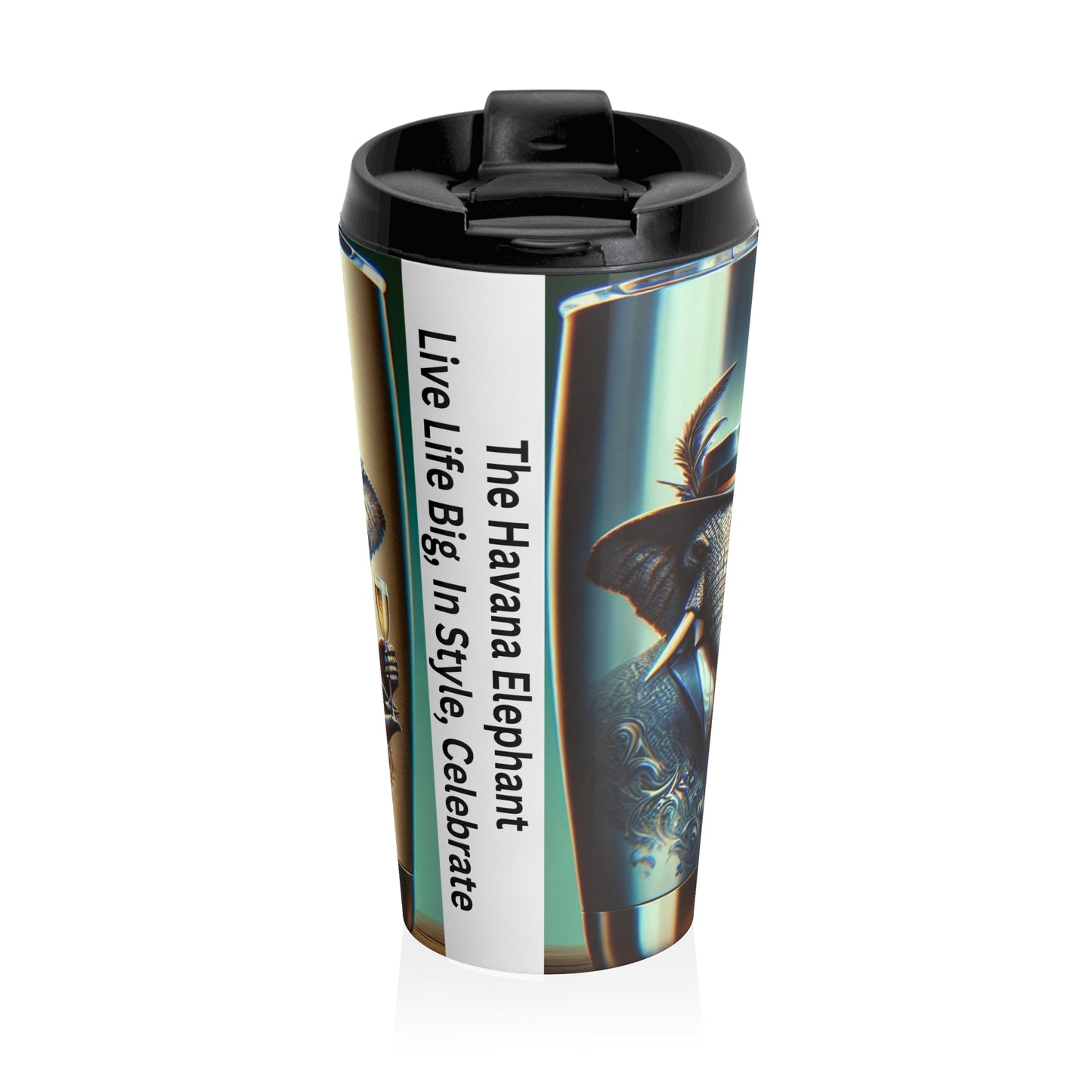 Stainless Steel Travel Mug - The Havana Elephant Brand