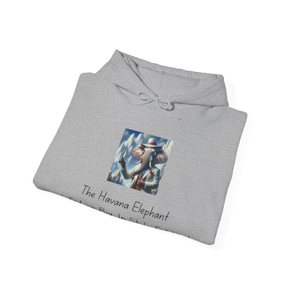 Sweatshirt -  Heavy Blend Hooded - Havana Elephant - Raising a Glass.