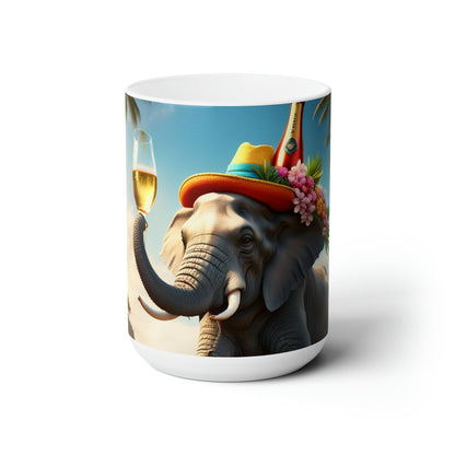 Havana Elephant themed Ceramic Mug 15oz