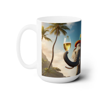 Havana Elephant themed Ceramic Mug 15oz