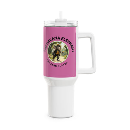 Tumbler, 40oz - Havana Elephant Style - with Motto and Iconic Imagery