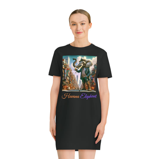 Spinner T-Shirt Dress - Havana Elephant branded