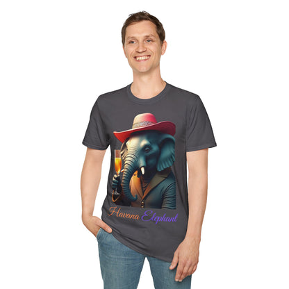 Havana Elephant T-Shirt - The Havana with pink Cuban Hat !