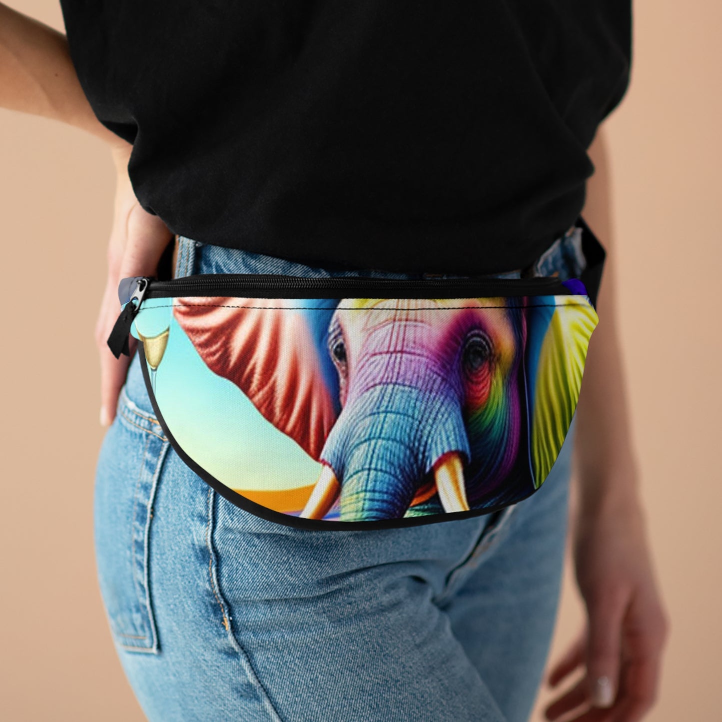 Rainbow Havana printed Belt Bag