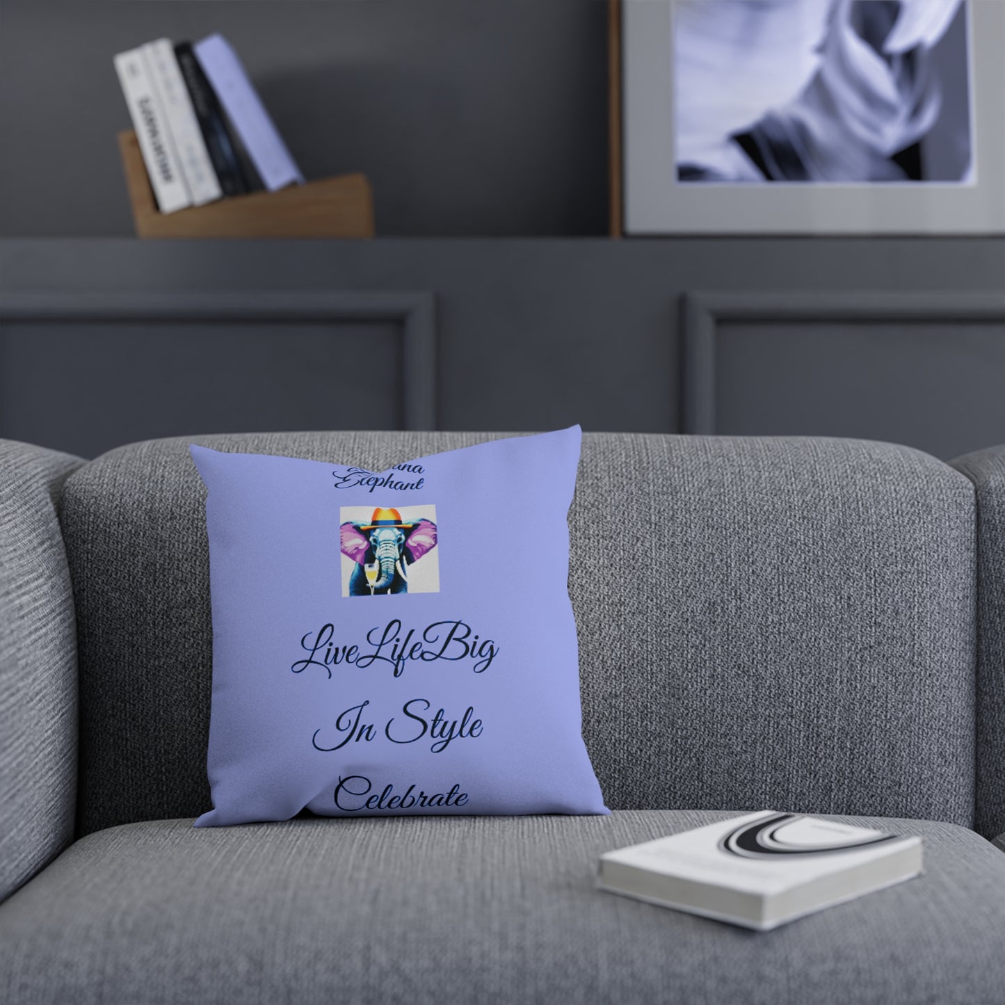 Custom Stylish Havana Elephant Cushion  - Live the Mottoo!