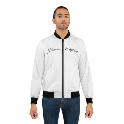 Mens Bomber Jacket - Havana Elephant - The FIrst Class Voyager