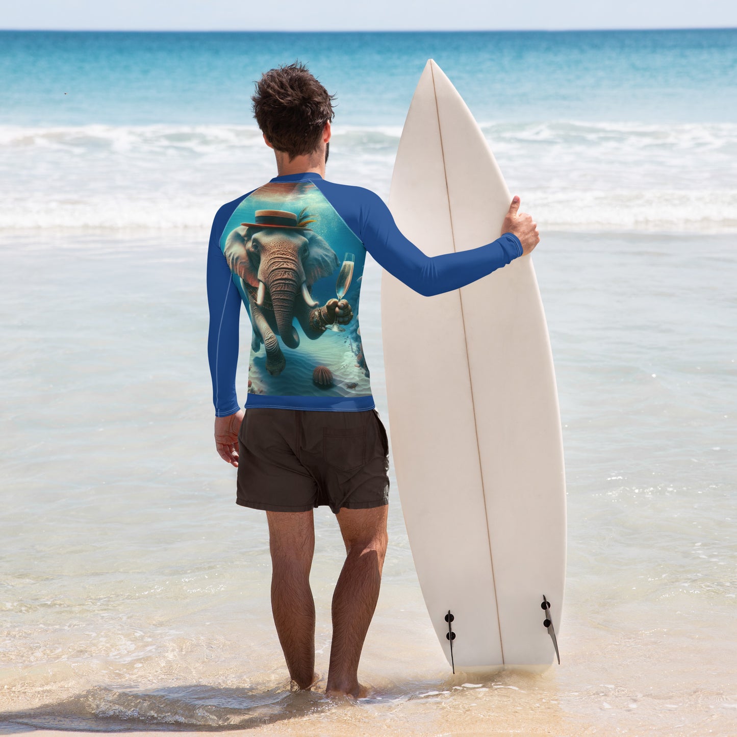 Men's Rash Guard  - Havana Elephant Style !