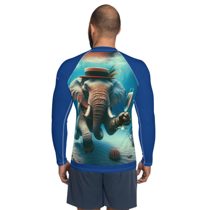 Men's Rash Guard  - Havana Elephant Style !