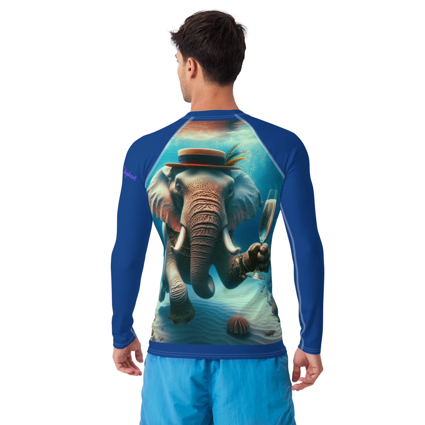 Men's Rash Guard  - Havana Elephant Style !